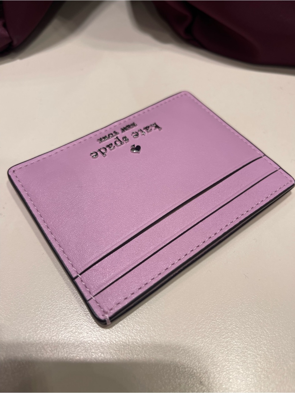 Kate Spade Small Slim Card Holder Smooth Leather Lavender
NWT